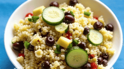 Greek Orzo Pasta Salad with Kalamata Olives Cucumber LemonDill Dressing