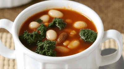 Hearty Tuscan White Bean Kale Soup with Crispy Pancetta A Rustic Italian Delight
