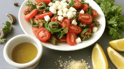 Mediterranean Chopped Salad with LemonOregano Vinaigrette Feta