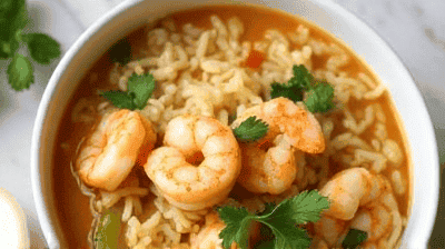 Spicy Thai Coconut Curry Soup with Shrimp Rice Noodles A FlavorPacked Bowl